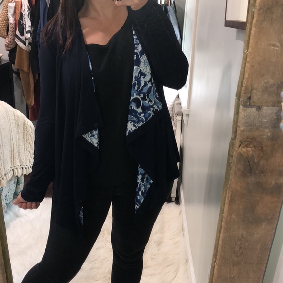 Blue Floral Waterfall Cardigan | Poshmark